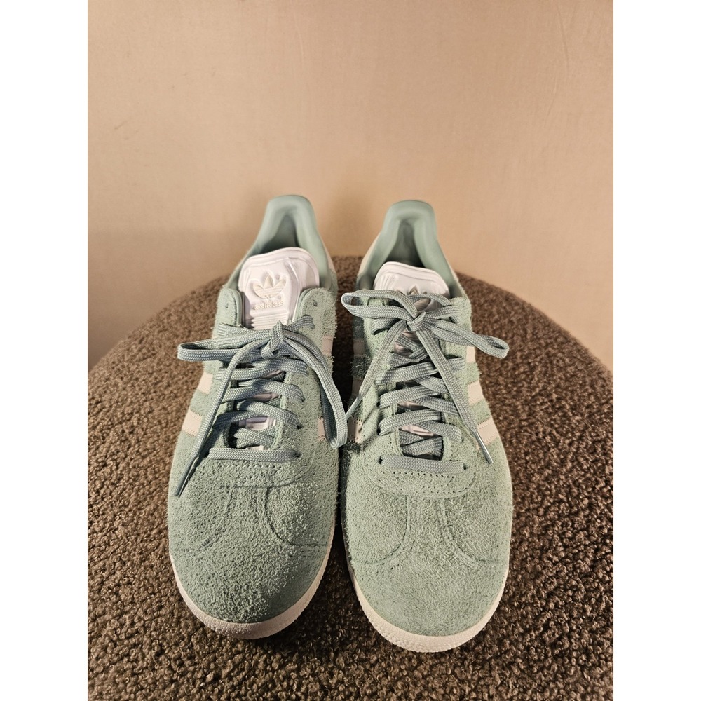 adidas Gazelle JQ3902 Womens 7 Mint Green Suede White Sneakers Shoes - Picture 2 of 8